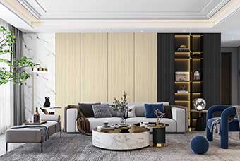 吉林轻奢风格-客厅